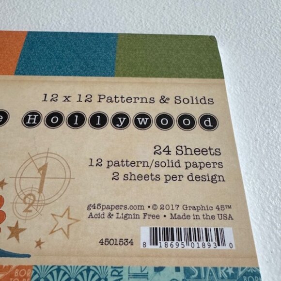 NWT Graphic 45 Vintage Hollywood Paper Set - Picture 2 of 13